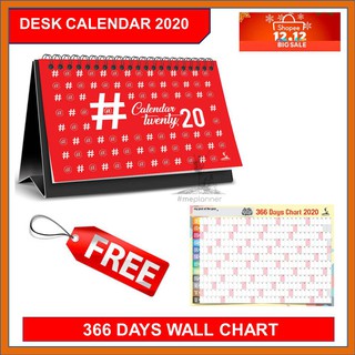 Offer Desk Calendar 2020 Free 366 Days Chart Design