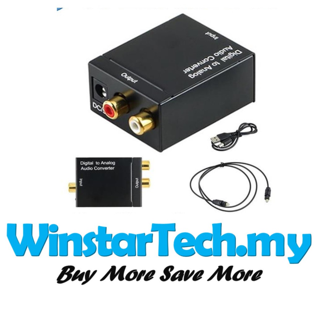 Digital Optical to Analog Audio Mini Toslink Converter SPDIF Coaxial
