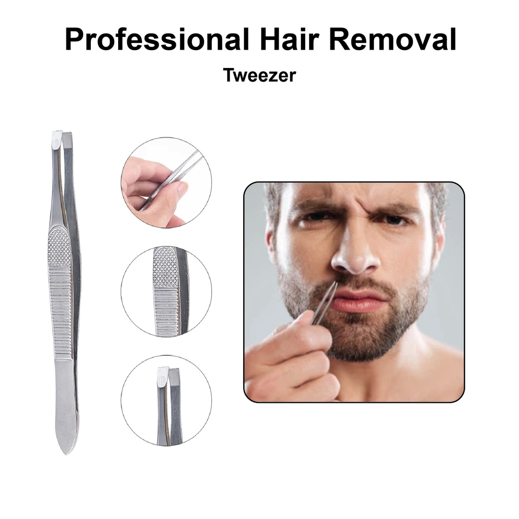 Professional Hair Removal Tweezer / Stainless Steel Tweezers Fine Hairs  Puller / Clips Removal / Pencabut Bulu Hidung | Shopee Malaysia