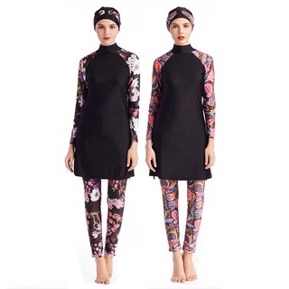Women Muslimah Islamic Swimwear Floral Swimsuit Hijab Plus Women Muslimah Islamic Swimwear Floral Swimsuit Hijab Plus