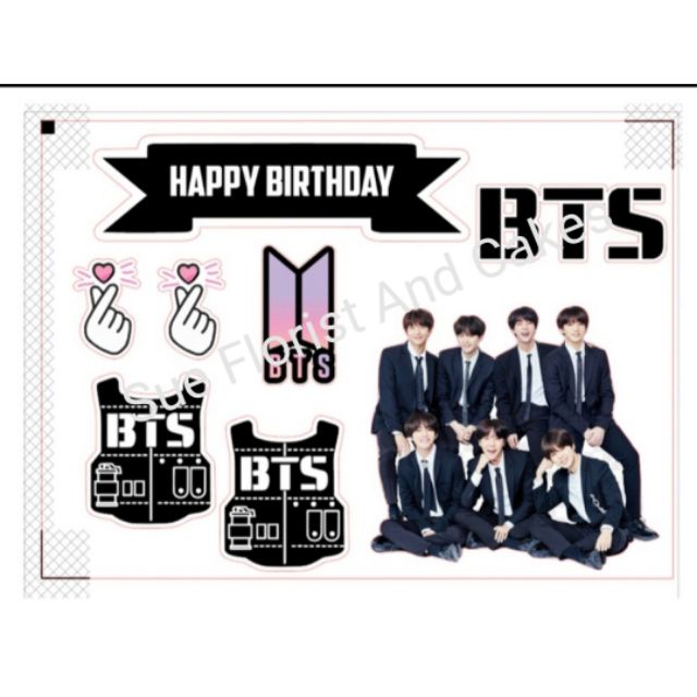 Bts Cake Topper For Cake Decorations 002 Shopee Malaysia