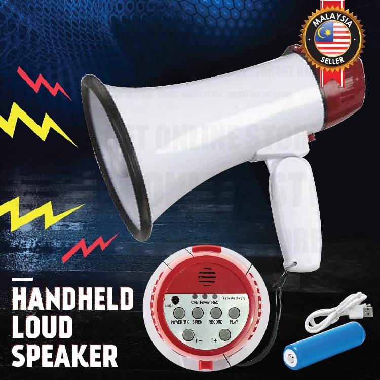 Portable Rechargeable Megaphone Foldable Handheld Loud Speaker with
