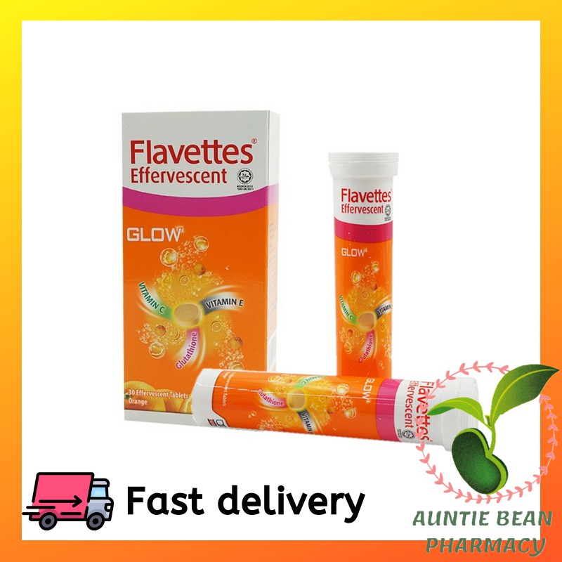 Flavettes Effervescent Glow Tab  30's (exp5/22) | Shopee ...