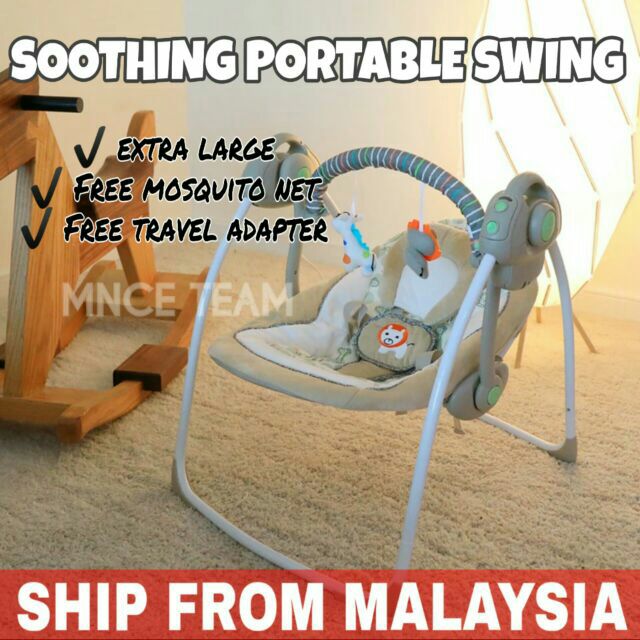 Ready Stock Extra Large Baby Soothing Portable Swing Travel Cradle