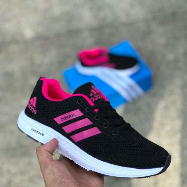 adidas cloudfoam black pink