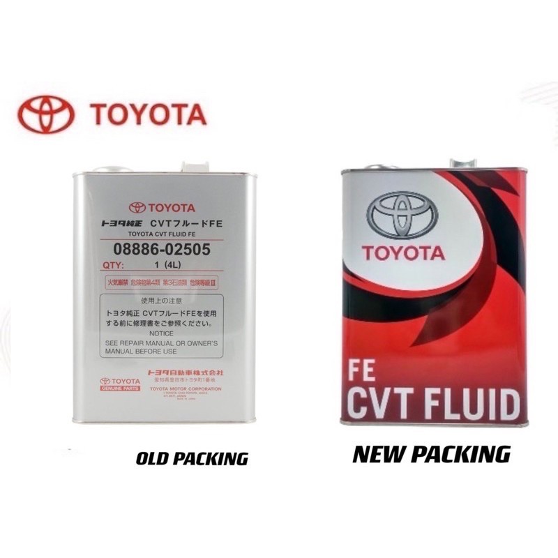 08886-02505 Toyota CVT fluid FE ATF gear oil (4 liter) | Shopee Malaysia