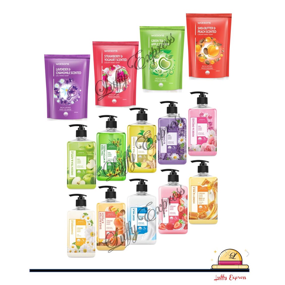 Watson Watsons Gel Hand Wash/Hand Soap Cream Gel 500ml Shopee Malaysia