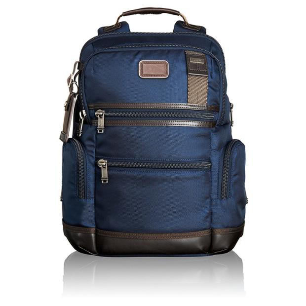 tumi alpha bravo knox leather backpack