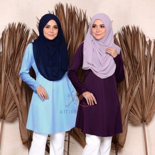 Julia Tunic Blouse Siri 1 warna purple baby blue dark Julia Tunic Blouse Siri 1 warna purple baby blue dark