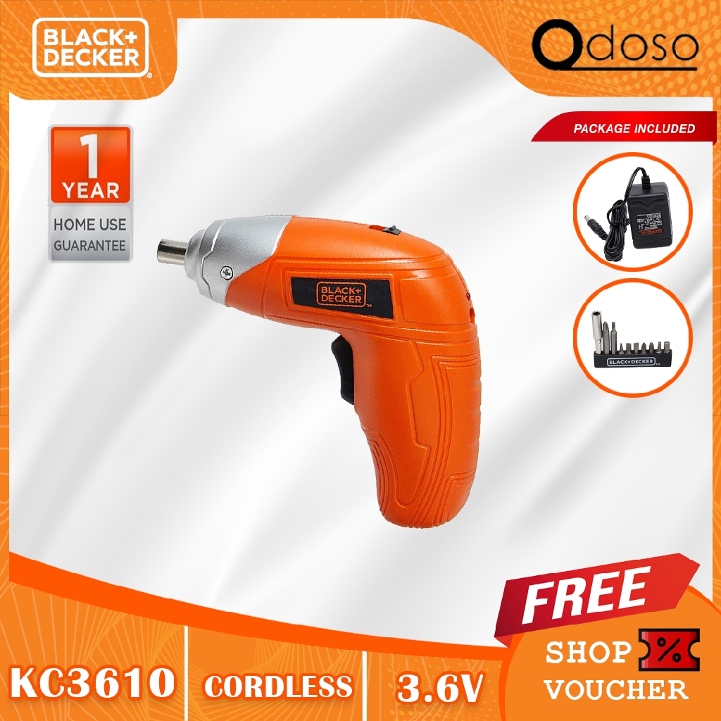 BLACK + DECKER KC3610XD 3.6 Nicd Screwdriver Blister Pack Cordless