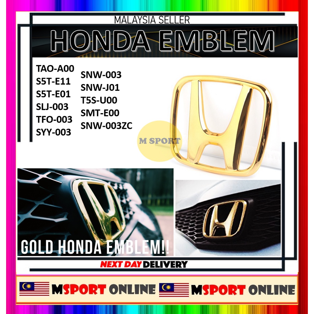 GOLD Honda City JAZZ CIVIC BRV CRV HRV ACCORD ODYSSEY STREAM Type