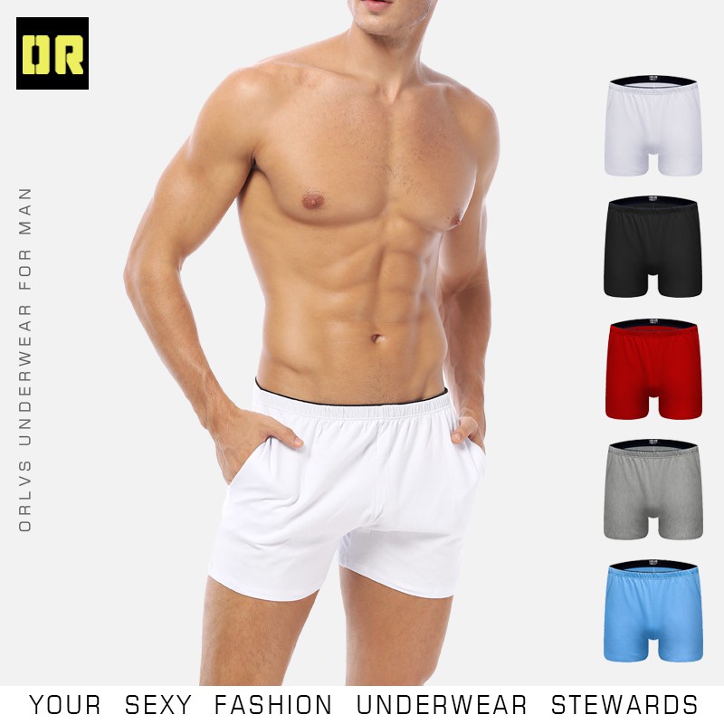 Hot Sale Comfortable Homewear Men Underwear Cotton Sleeping Men Boxer Shorts OR130