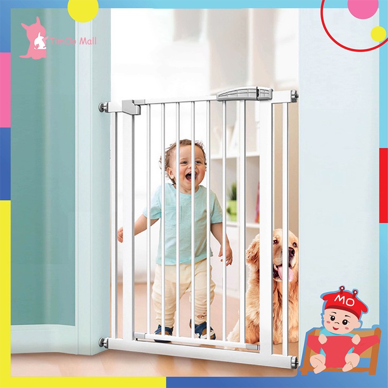 Adjustable Baby Safety Door Gate Pet Dog High Strength Iron Gate For Kids