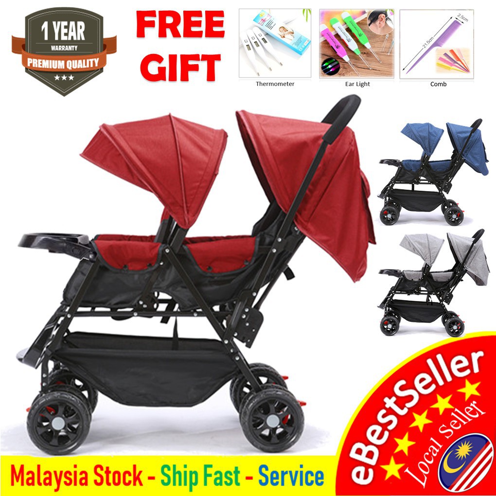 double compact stroller