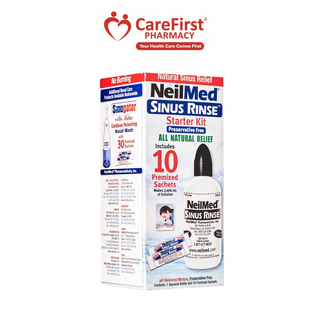 NEILMED SINUS RINSE BOTTLE KIT WITH 10 PREMIXED SACHETS Shopee Malaysia