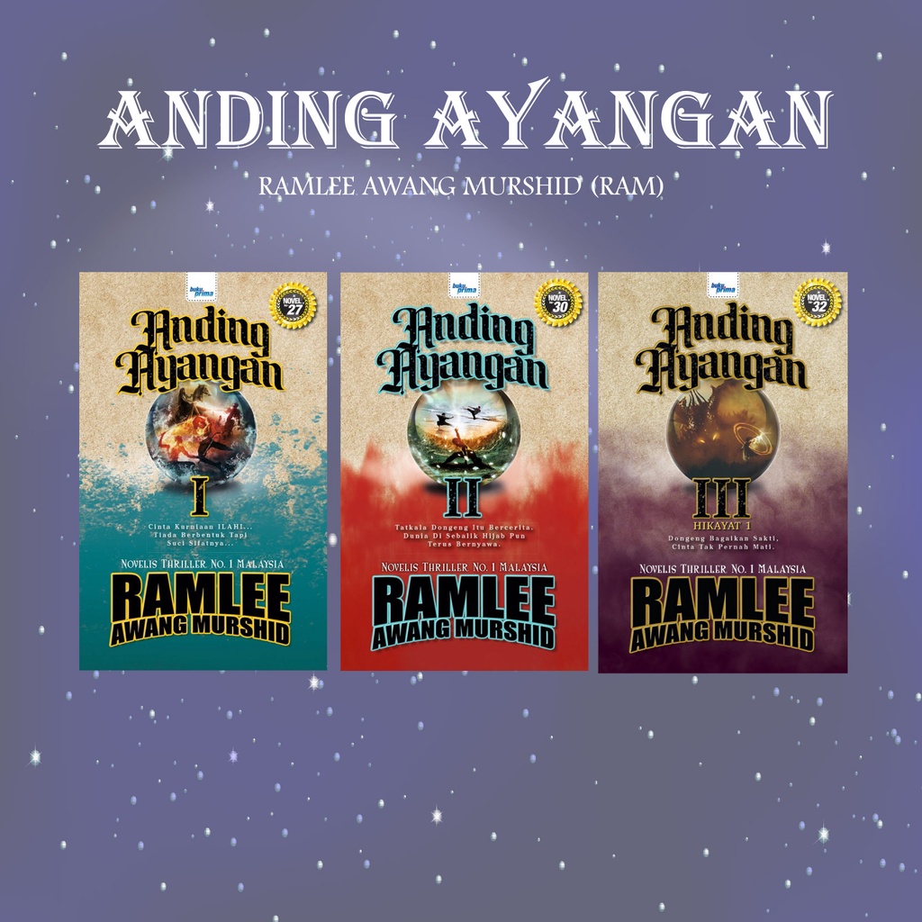 New Cover Anding Ayangan 1 3 Ramlee Awang Murshid Novel Melayu