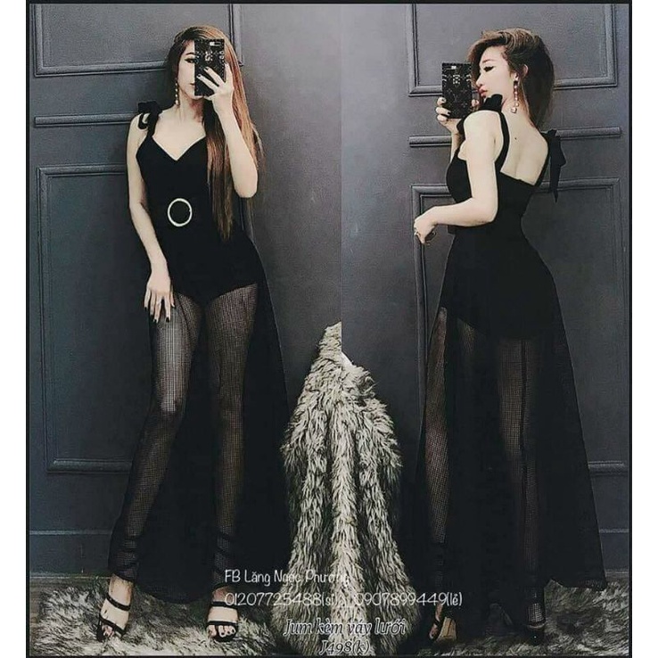 Jump with sexy mesh skirt