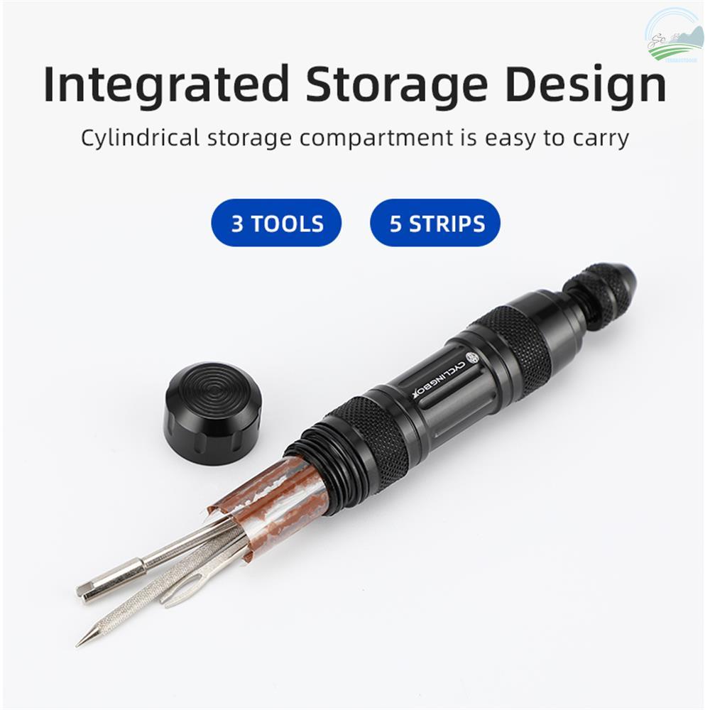 Tubeless Bike Tire Repair Kit Ultralight Vacuum Aluminum Alloy Tire Repair Tool for Mountain Bike Automobile 3 Repair Pl