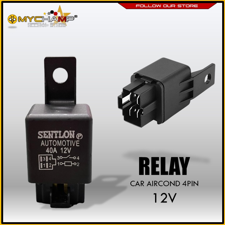 Car air cond 4pin relay 12v 1pcs Shopee Malaysia