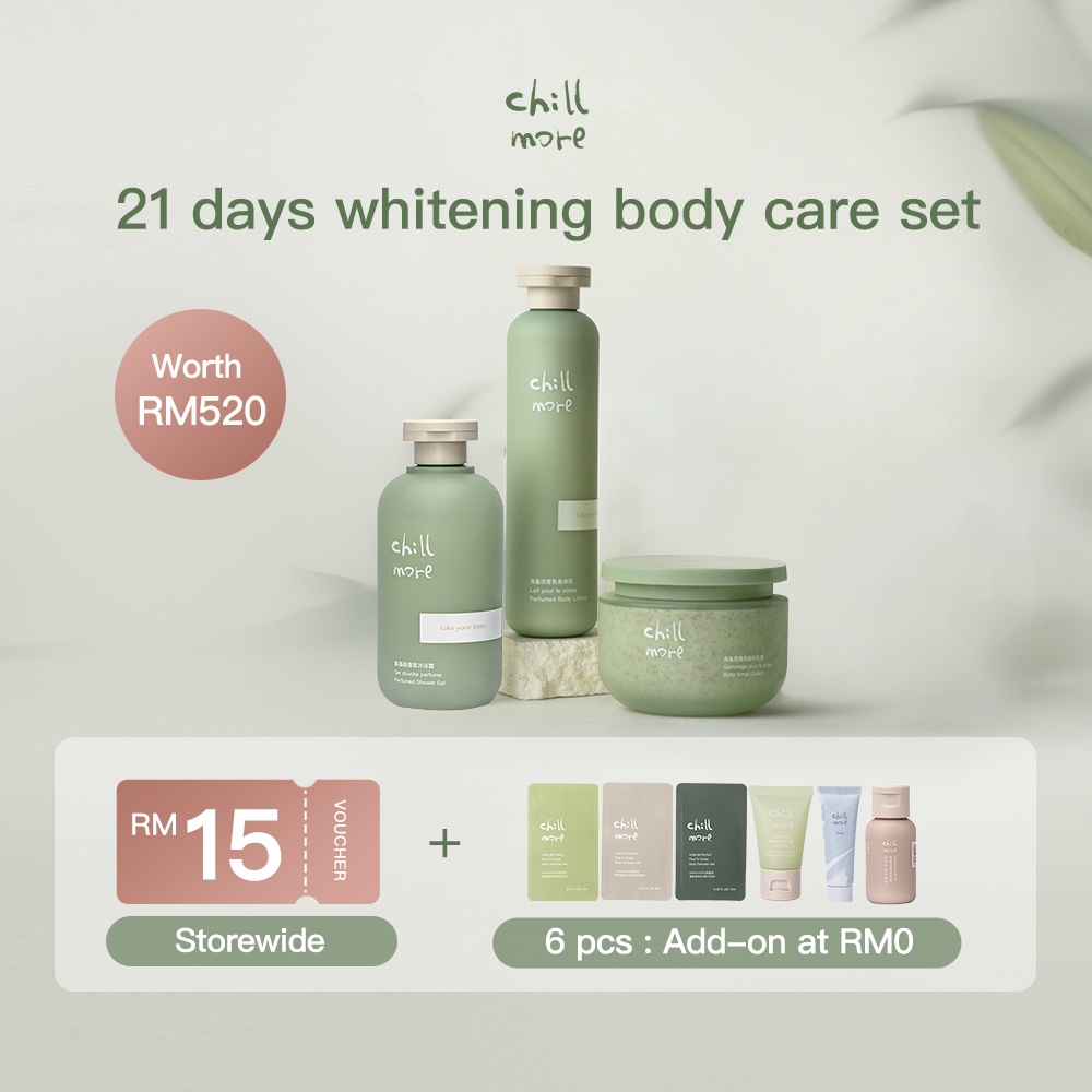 Chillmore Whitening AntiAcne Body Wash/ Firmig Body Lotion/Body Scrub