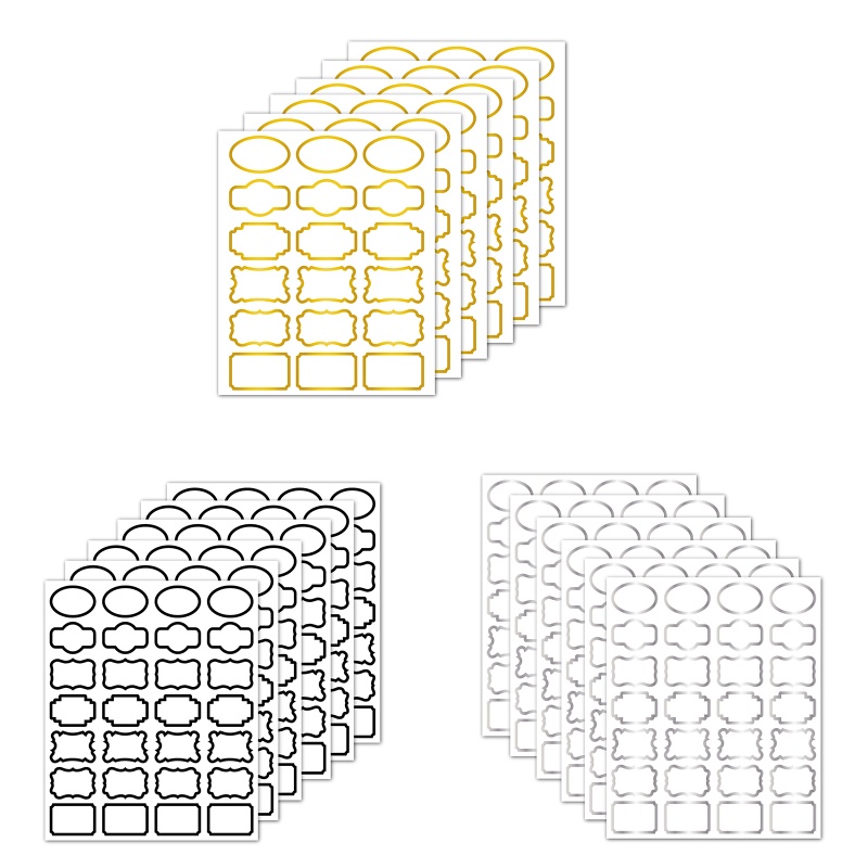 SA Removable Jar Labels Stickers Blank for Bottle Jars 6 Pages Shopee