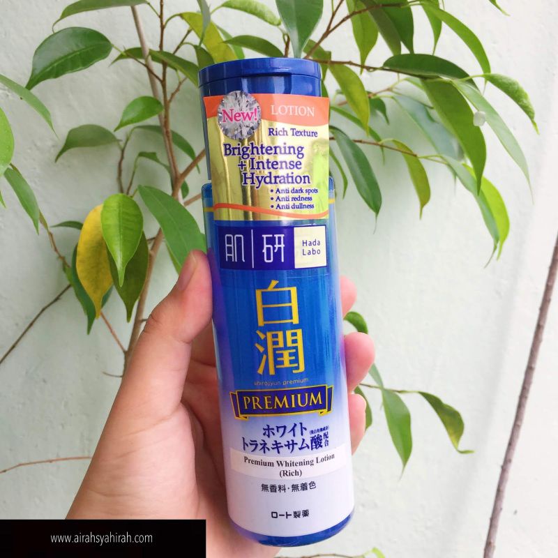 HADA LABO Premium Whitening Lotion Light Rich Losyen Muka Makeup Tahan