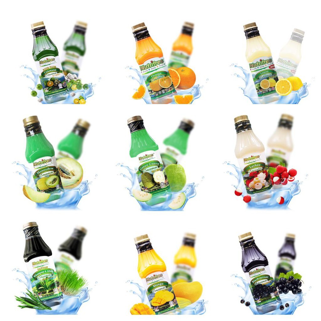 Nutrifres Concentrate / Cordial Juice 1L (Assorted Flavour 1 Bottle