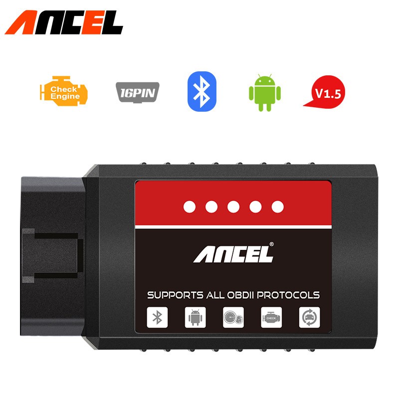 【2020 New】Ancel ELM327 V1.5 OBD2 Bluetooth Car Scanner Car Display