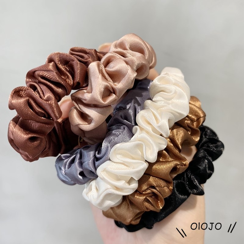 6PCS Korean Hair Tie /Ins Elegant French Satin /Large Intestine Hair