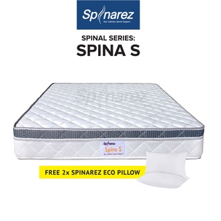 SpinaRez Spina S Mattress Euro Top Foam Padding & Bonnell Spring Hybrid + Coconut Fiber Single/Queen/King (10”)