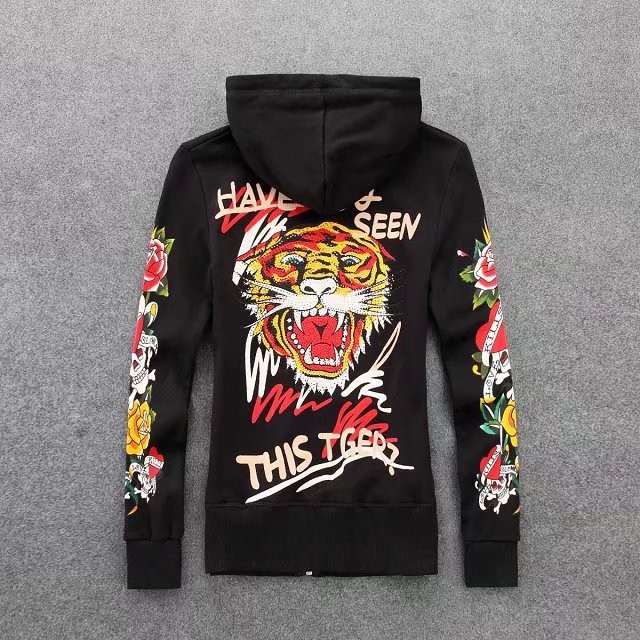 rhinestone skull hoodie