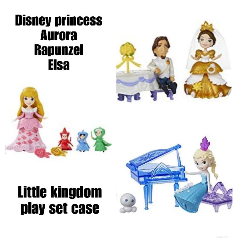 Disney Princess Aurora’s Fairytale Dreams Rapunzel's Royal Wedding Elsa Royal symphony small doll play set toys for girl