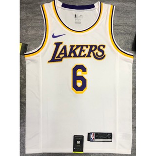 【hot pressed】NBA jersey Los Angeles Lakers 6# JAMES white round neck and other styles sports basketball jersey