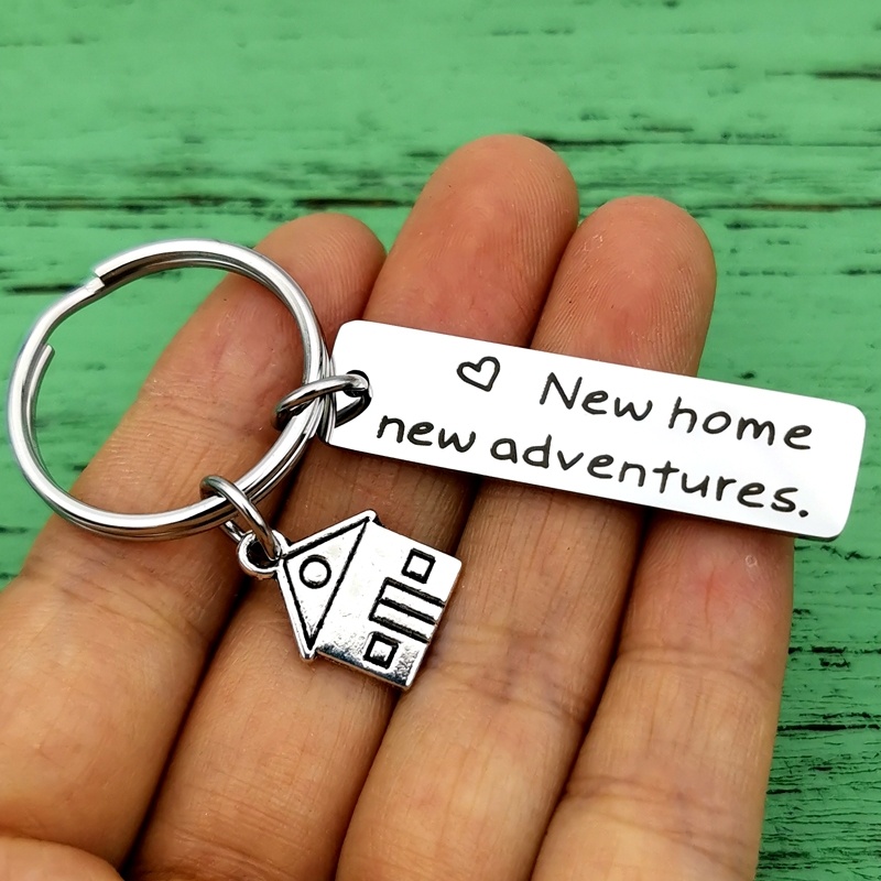 New Home New Adventures Keychain First Home Gift Housewarming Gift Realtor Closing Gifts 
