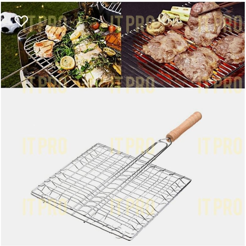 PRO BBQ Grill Meat Pembakar Ikan Fish Panggang Dawai Besi /Camping Grill Old School / Camping