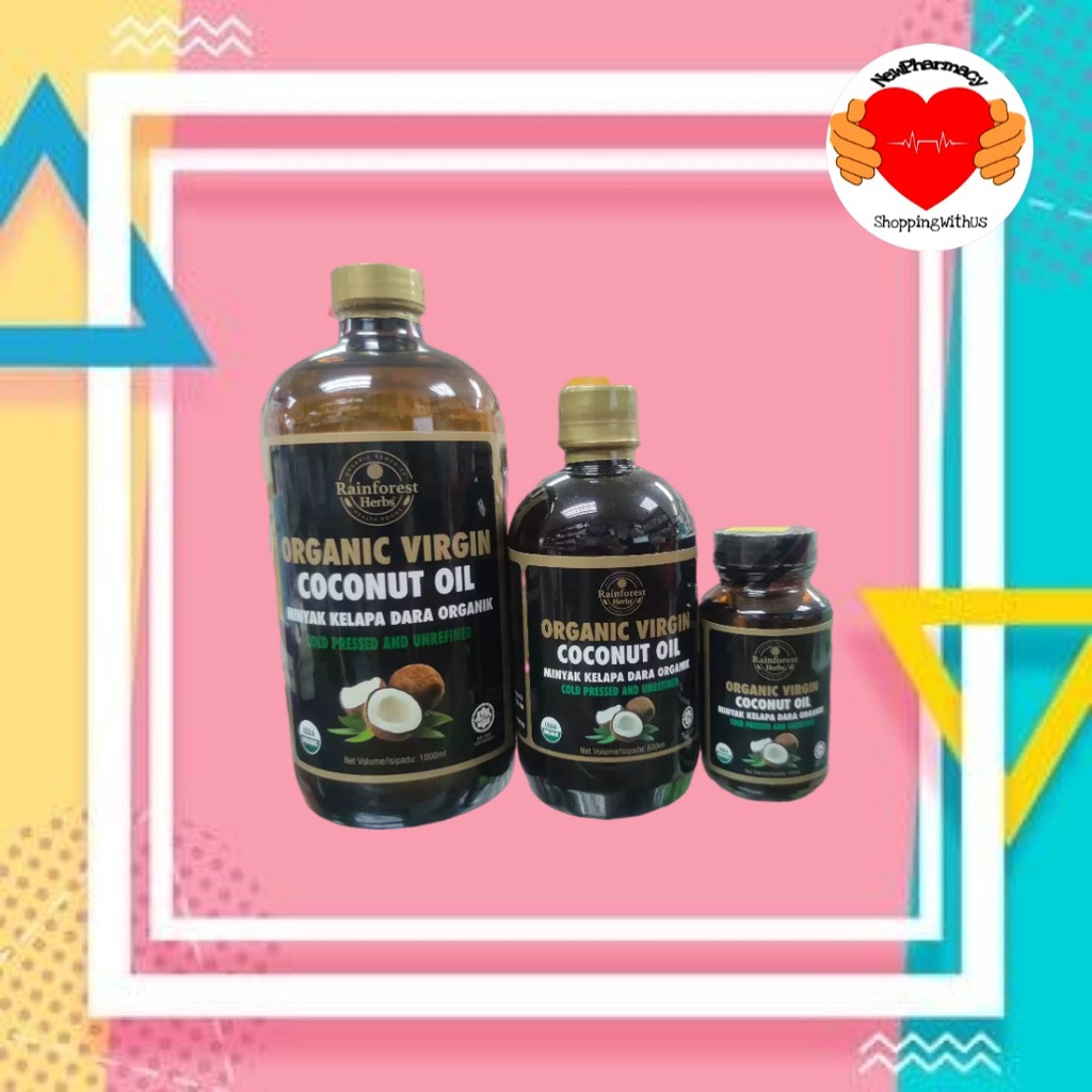 Rainforest Herbs Virgin Coconut Oil 125ml / 500ml / 1000ml (Exp01/2024