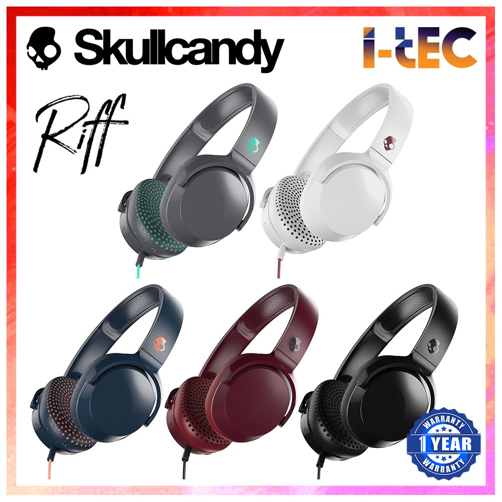 skullcandy riff on ear headphones with mic