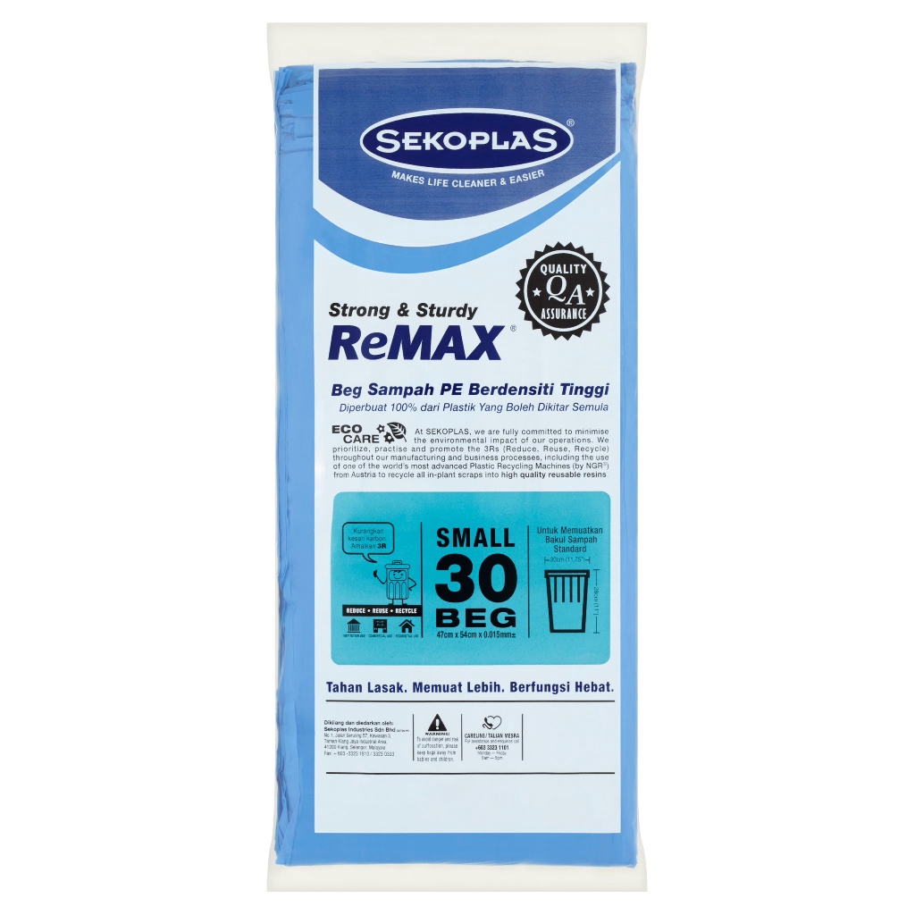 Sekoplas ReMAX HDPE Garbage Bags S (30 pcs)