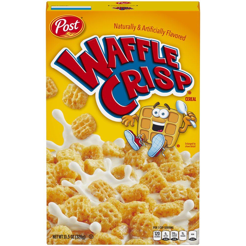 Post Waffle Crisp Breakfast Cereal 326g from USA