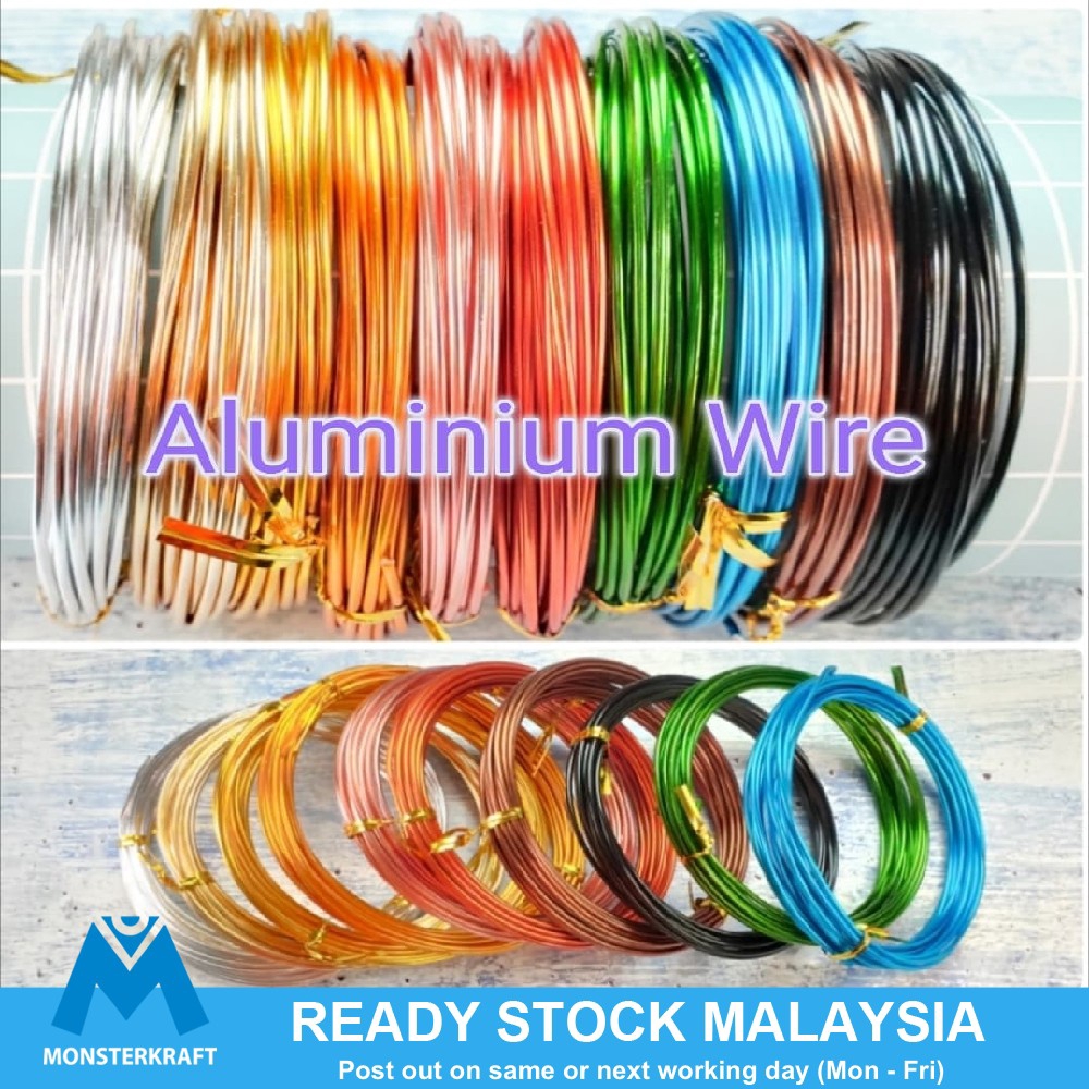 Aluminium Wire, Craft Wire, 1mm 1.5mm 2.0mm 2.5mm Shopee Malaysia