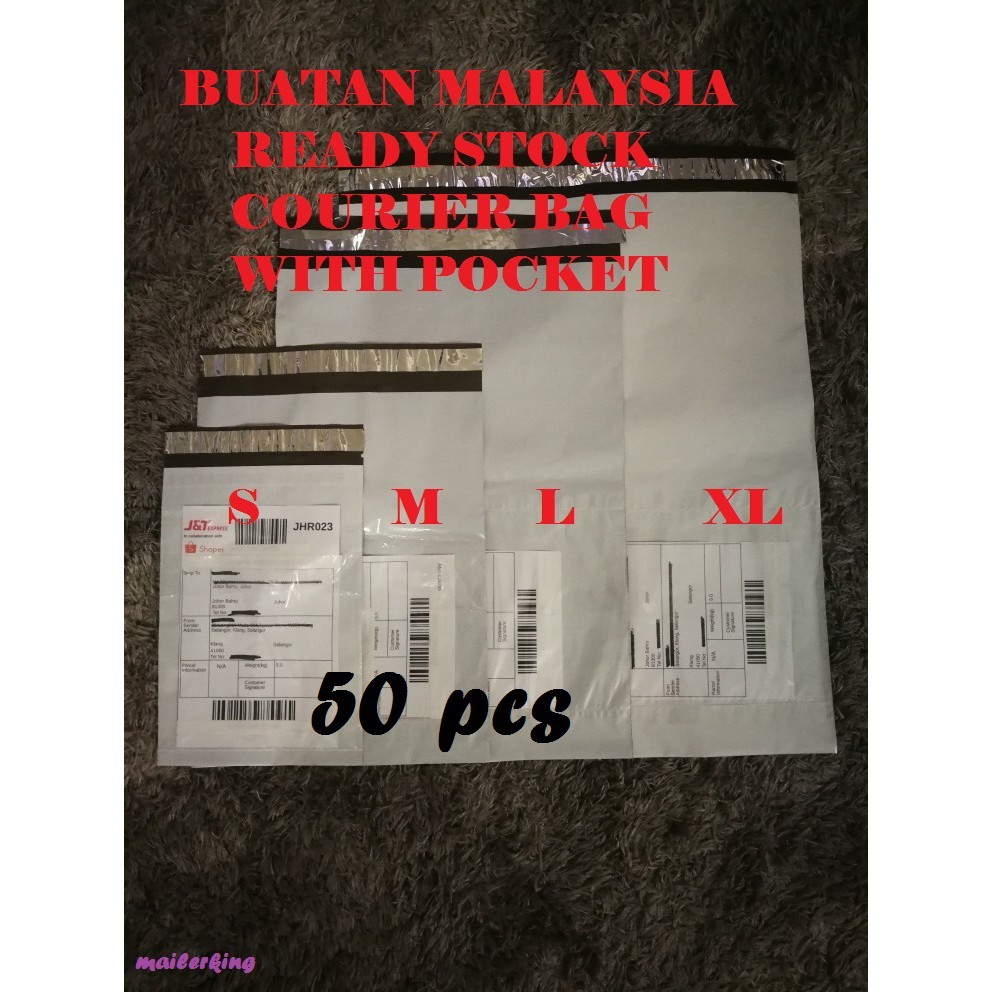 50 pcs Flyer Courier Bag With Pocket Shopee Malaysia
