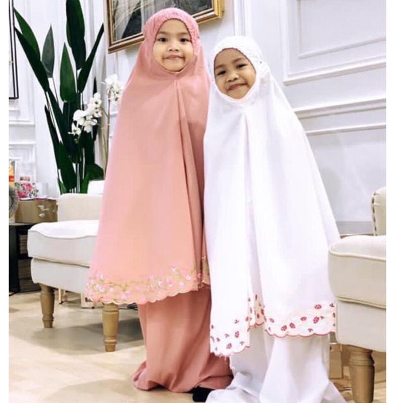 Telekung Cotton Budak Sakura Vietnam | Shopee Malaysia