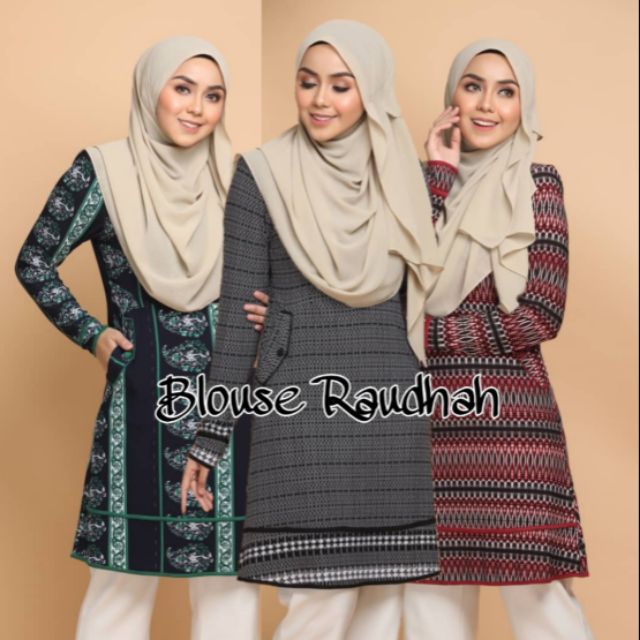  BLOUSE  RAUDHAH V 40 TAK  PAYAH  GOSOK  Shopee Malaysia