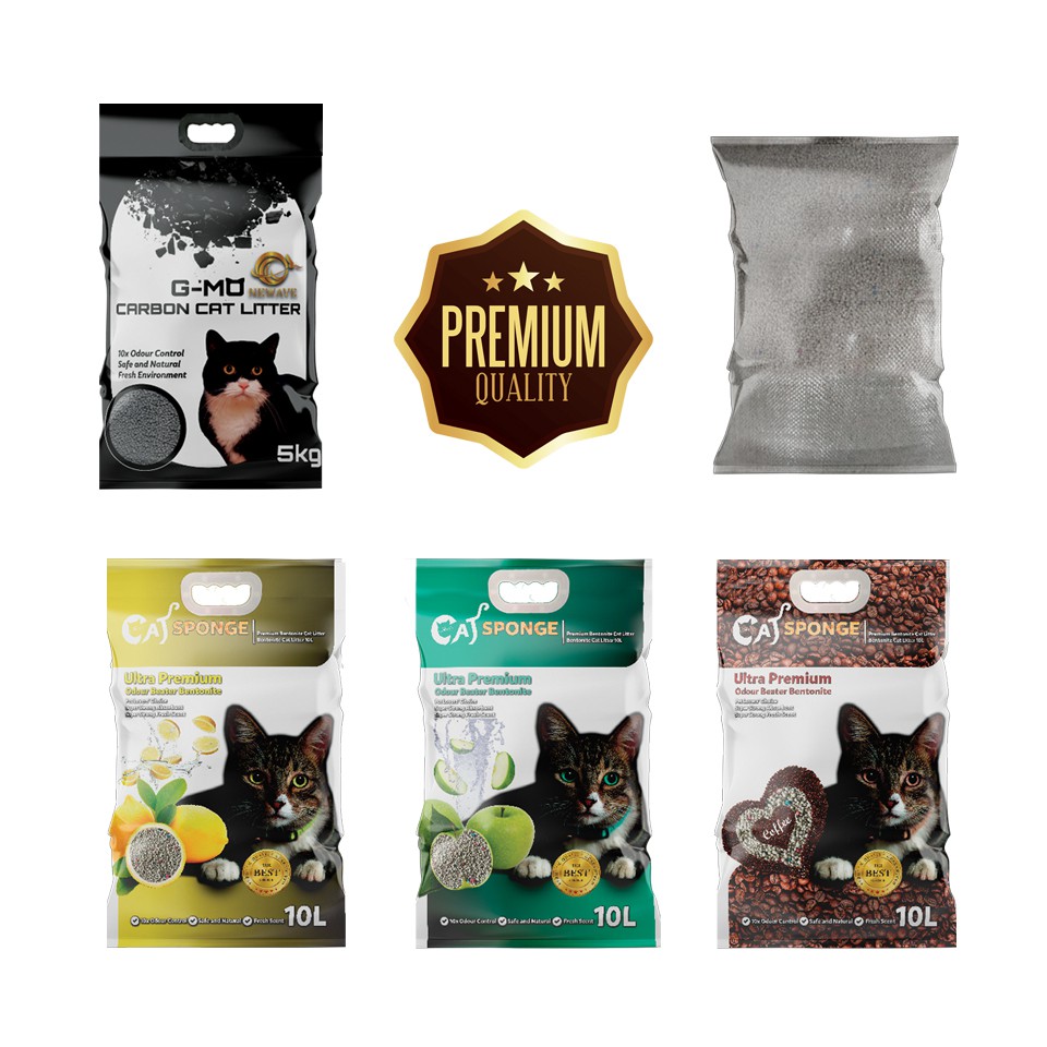 Ezpets Cat Sponge Cat Litter Sand 10l Bentonite Cat Litter Pasir Kucing Premium Shopee Malaysia