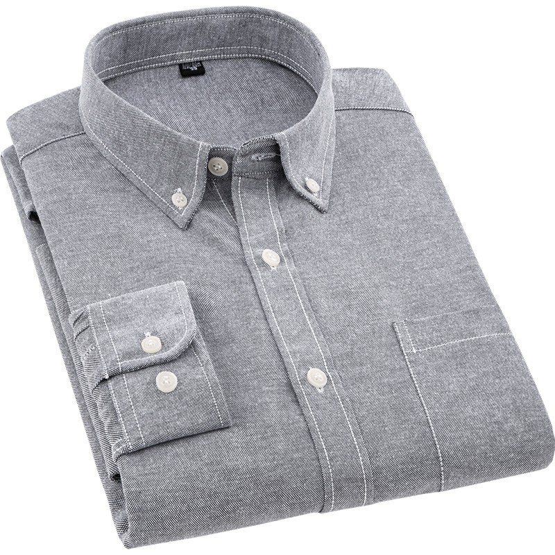Mens New Recreational Button Long Sleeve Shirt Fashion Pure Long Sleeve Top,White,M,C