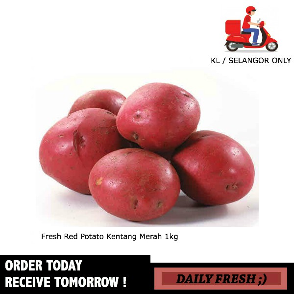 Fresh Red Potato Kentang Merah 800g Fresh Vegetables Shopee Malaysia