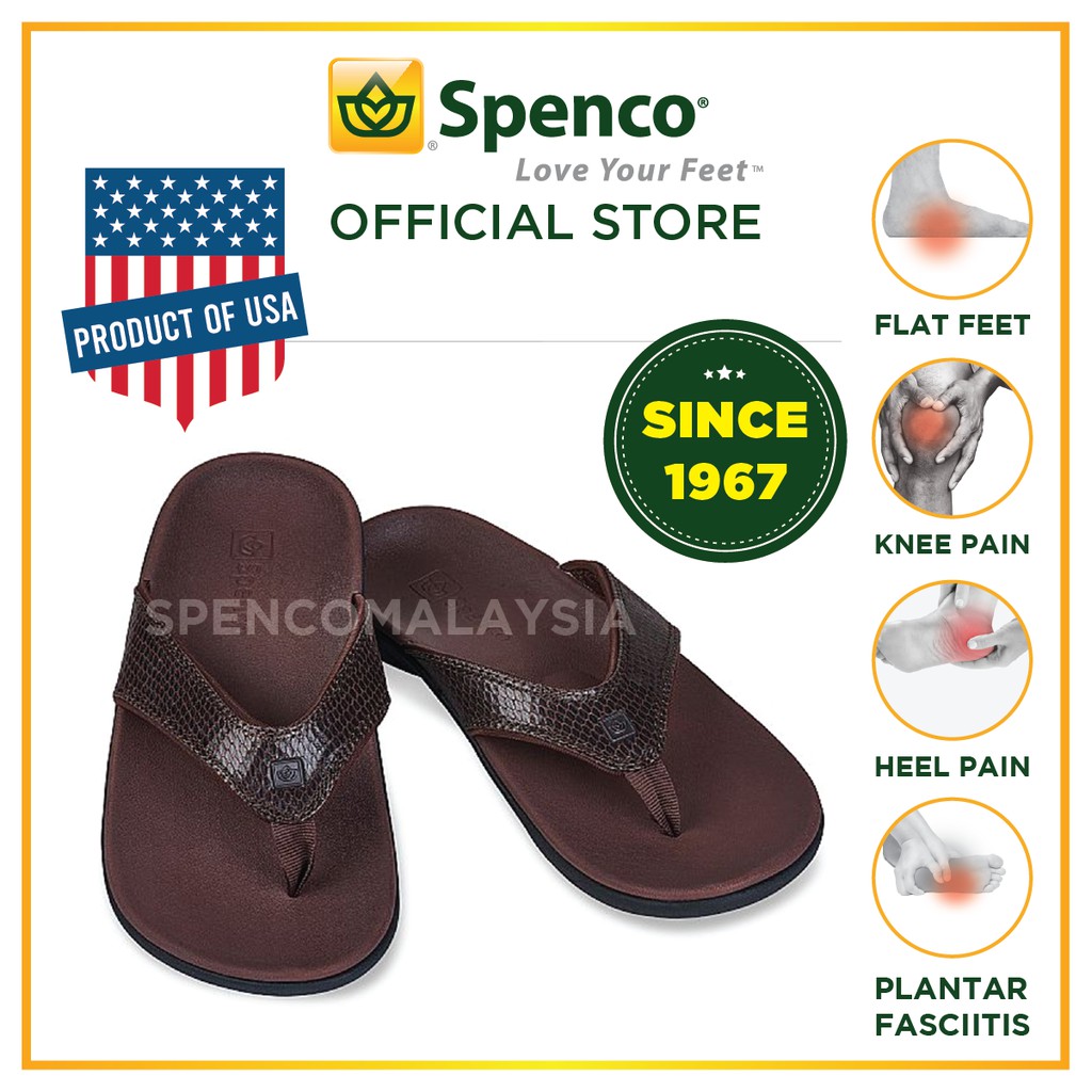 100% Original Spenco Women Yumi Snake Brown Arch Support Knee Heel Flat Pain Plantar Fasciitis Orthotic Slipper Sandal