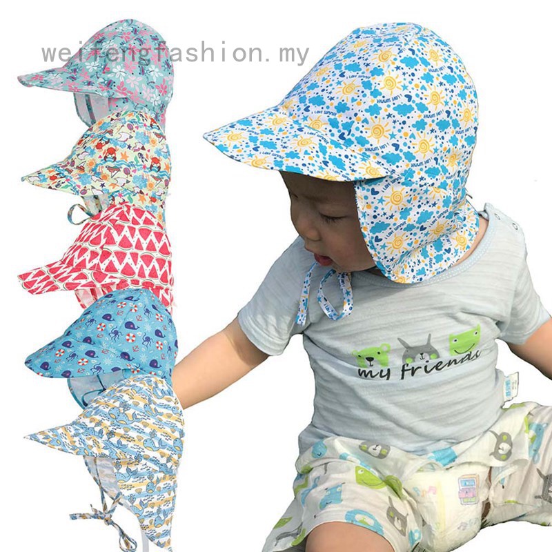 baby sun hat with ear flaps