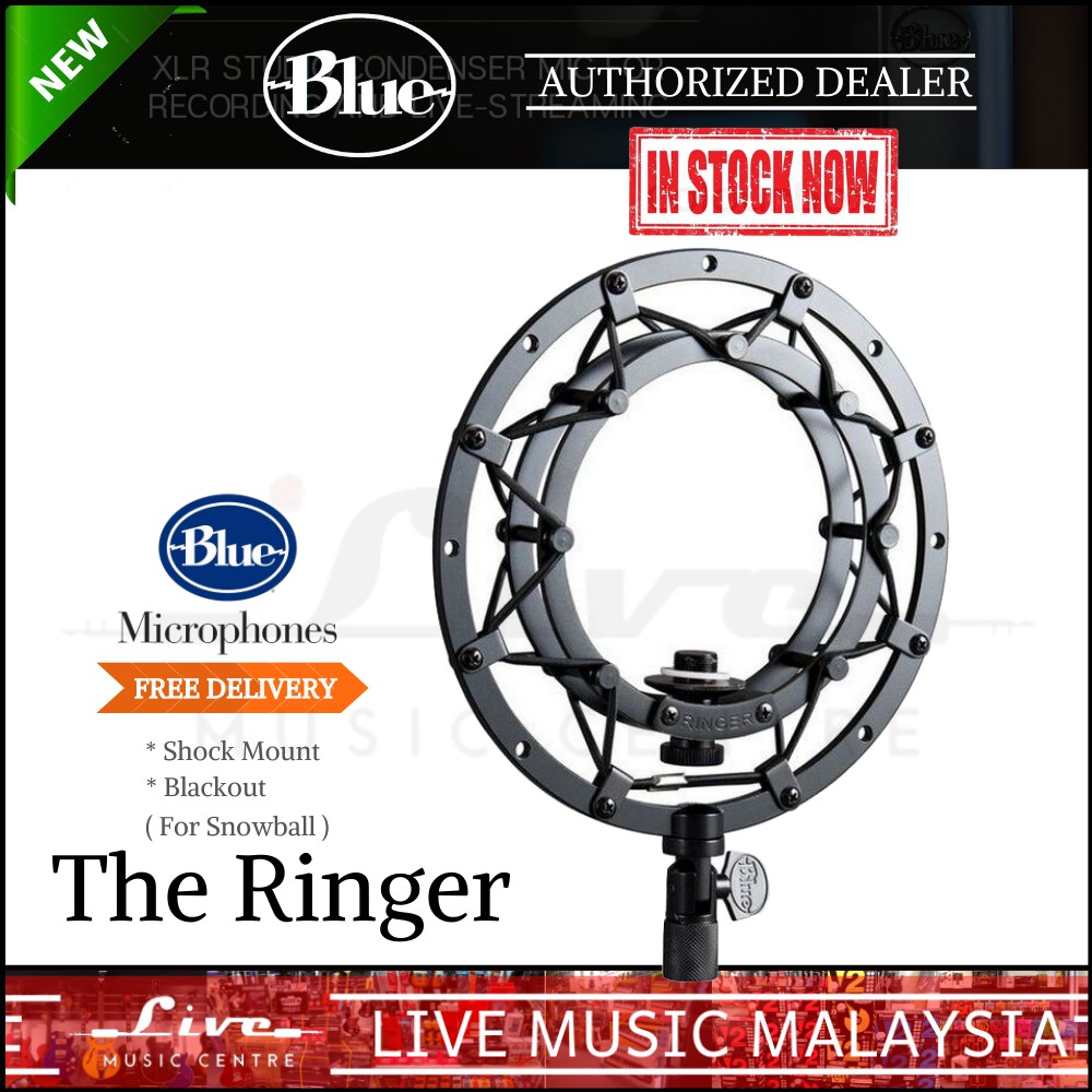 Blue Microphones The Ringer Shock Mount For Snowball Blackout Shopee Malaysia