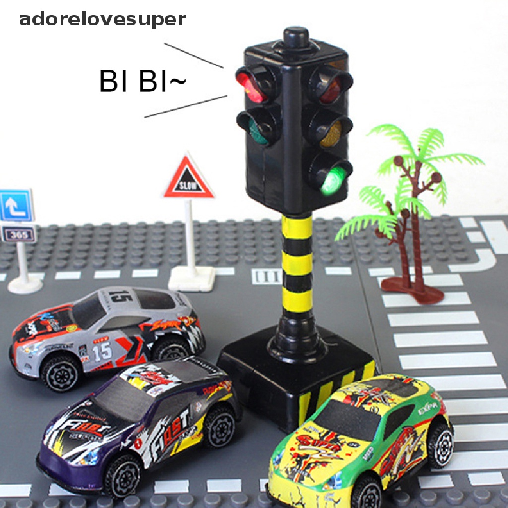 AD1MY Kids Mini Traffic Signs Light Speed Camera Toy with Music LED Traffic rule toy Martijn